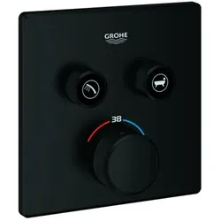 Grohe Grohtherm Smartcontrol Fertigmontageset 291242430 UP-Thermostat, 2 Absperrventile, eckig, matt black