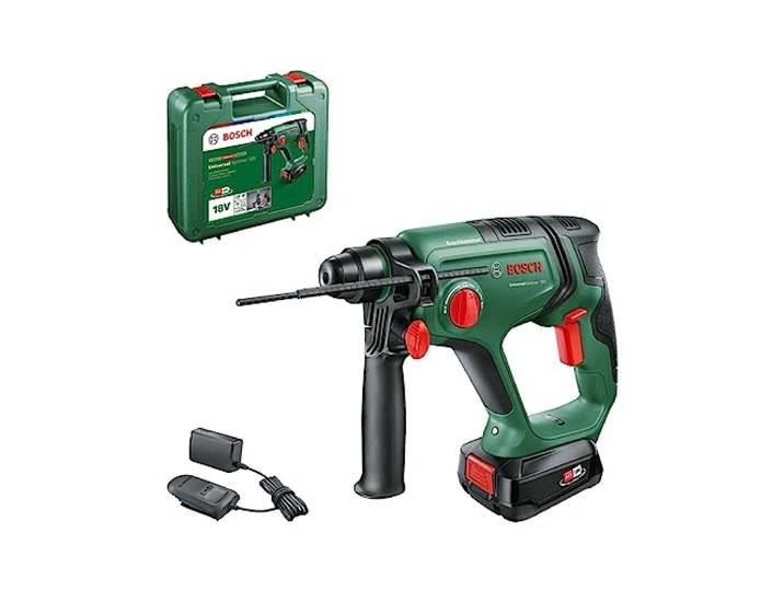 Bosch Akku-Bohrhammer UniversalHammer 18V (1x Akku 2,5 Ah; 18 Volt System; zum Bohren, Hammerbohren, Meißeln und Schrauben; im Koffer)