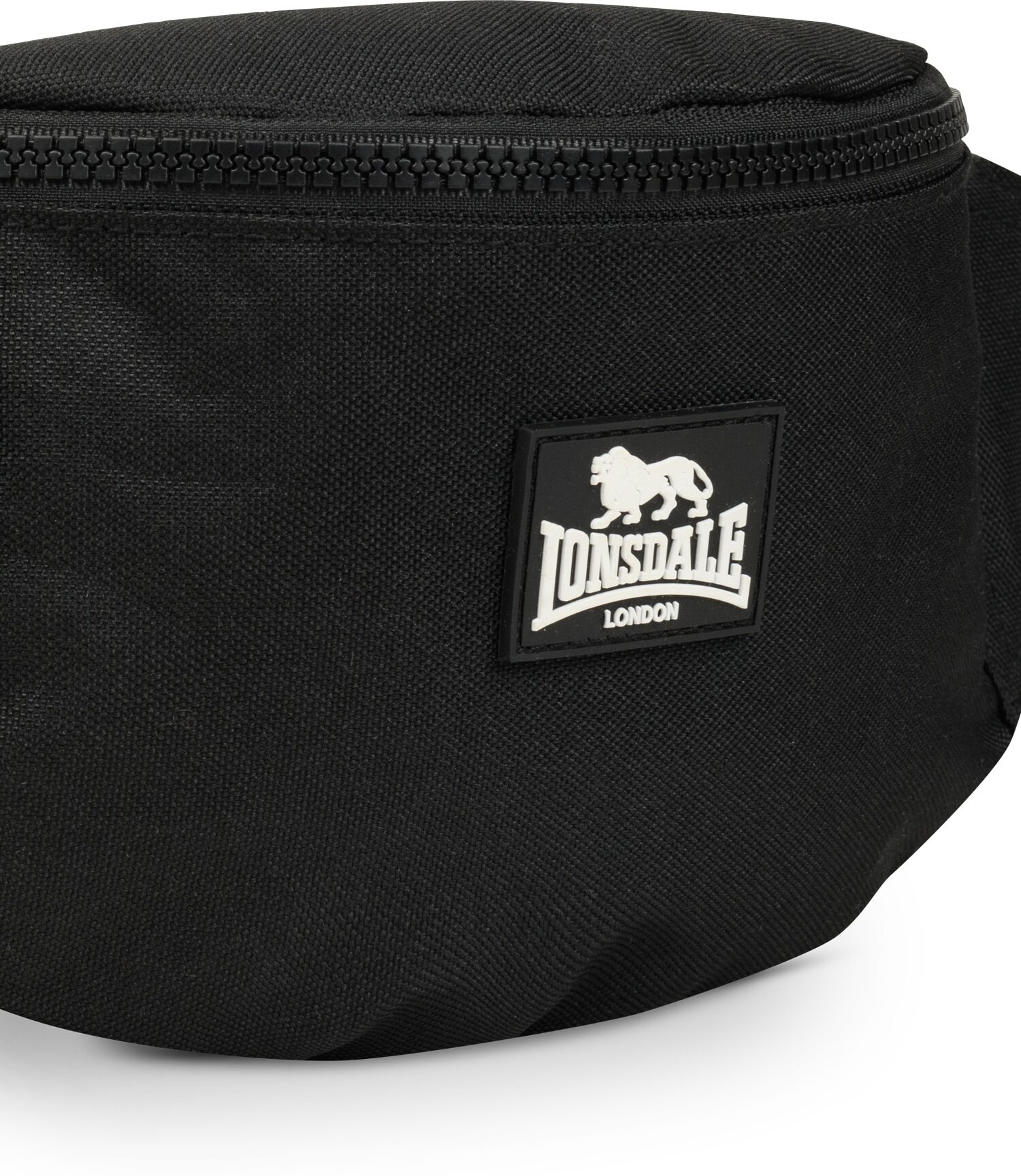 Gürteltasche LONSDALE "OUSBY", Damen, schwarz (schwarz, weiß), Obermaterial: 100% Polyester, Taschen Gürteltasche, für Erwachsene, aus Polyester, grössenverstellbarer Gurt schwarz, weiß Einheitsgröße