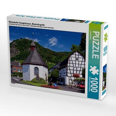 CALVENDO Puzzle Rhöndorfer Hauptstrasse, Marienkapelle | 1000 Teile Lege-Größe 64x48cm Foto-Puzzle für glückliche Stunden