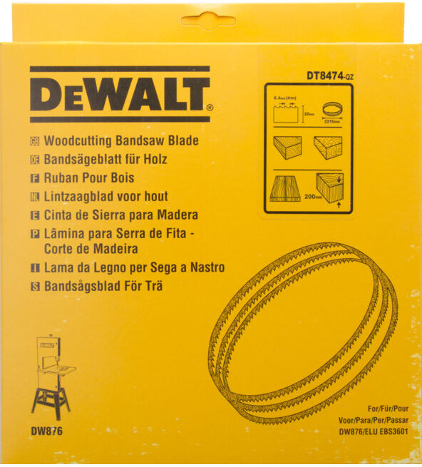 Lame de scie à ruban DEWALT 2215x20x0,6 mm 6,4 mm DT8474-QZ (DT8474-QZ)