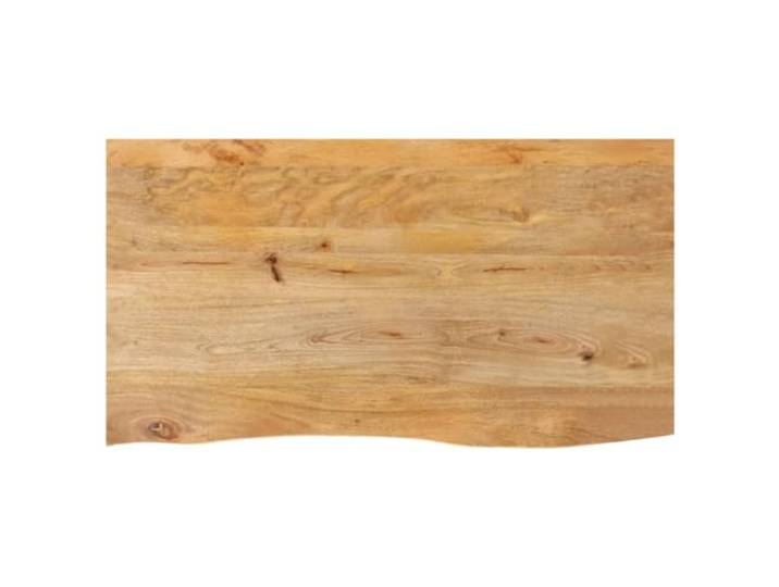 POUFGDR Tischplatte aus massivem Mangoholz, 100 x 60 x 3,8 cm Rustikaler lebender Rand, leicht zu reinigende Platte, einzigartiges Stück für den Tisch