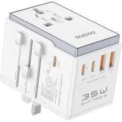 Dudao, Reiseadapter, A35 Universal Travel Adapter White