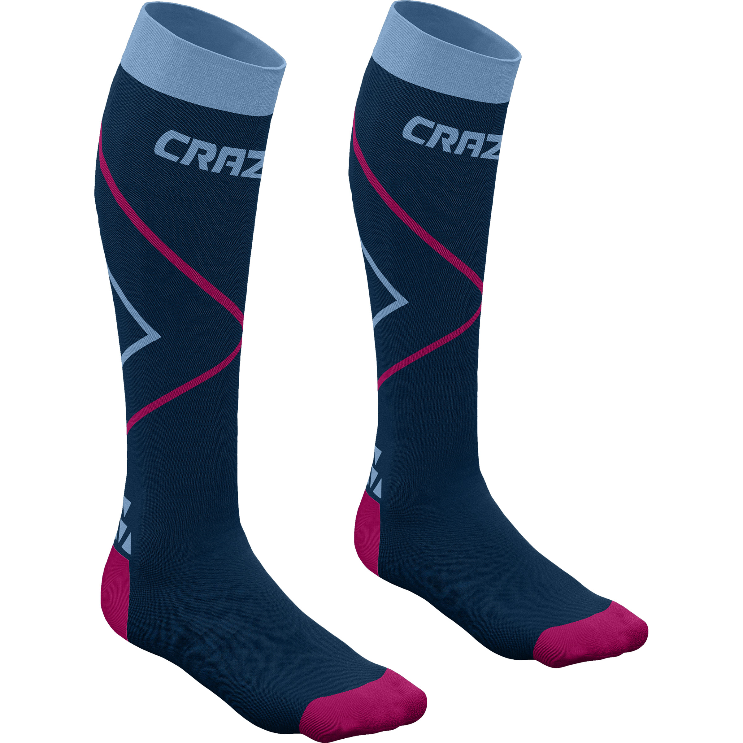 Crazy Energy Laufsocken blau Größe 39 Trekking Elastisch