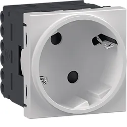 Hager GS10329016 Steckdose 1-fach SCHUKO Direkt Klipping 45x45 66° Verkehrsweiß