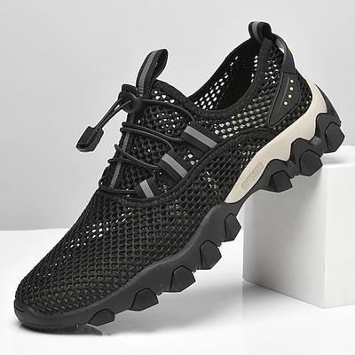 marineblaue Mesh-Wanderschuhe für Herren – atmungsaktive Outdoor-Laufschuhe mit robuster Sohle