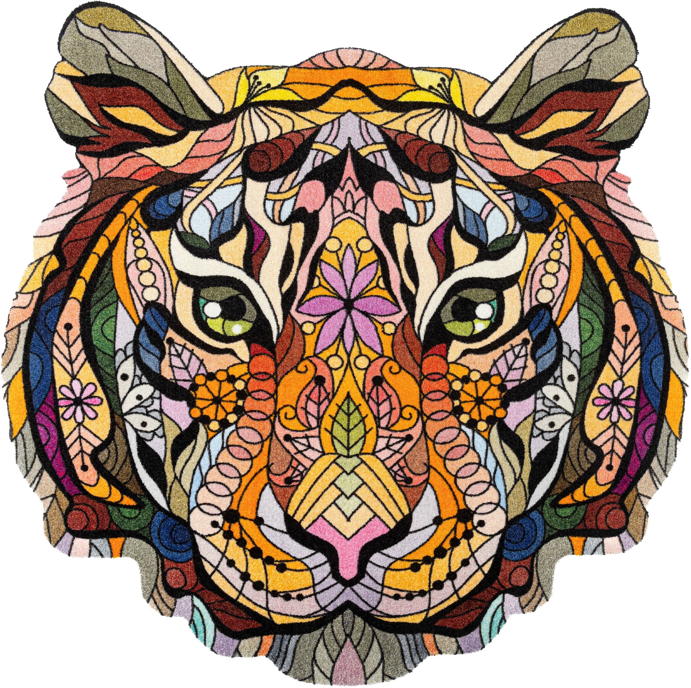 Teppich "Mystic Wilderness", bunt, B:120cm L:120cm, Polyamid, WASH+DRY BY KLEEN-TEX, Teppiche, Teppich bunt B : 120cm 1 Stk., L: 120cm