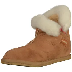 Hausschuh SHEPHERD "Shepherd Hausschuhe Leder", Damen, Gr. 40, cognac, Leder, Schuhe Hausschuh