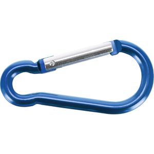 Dörner+Helmer Karabinerhaken 4815704, Aluminium, 60x6mm, klein, blau eloxiert, 2 Stück