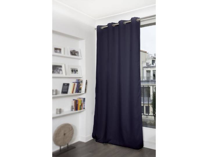 Rideau occultant oeillets bleu mc412 140lx300h