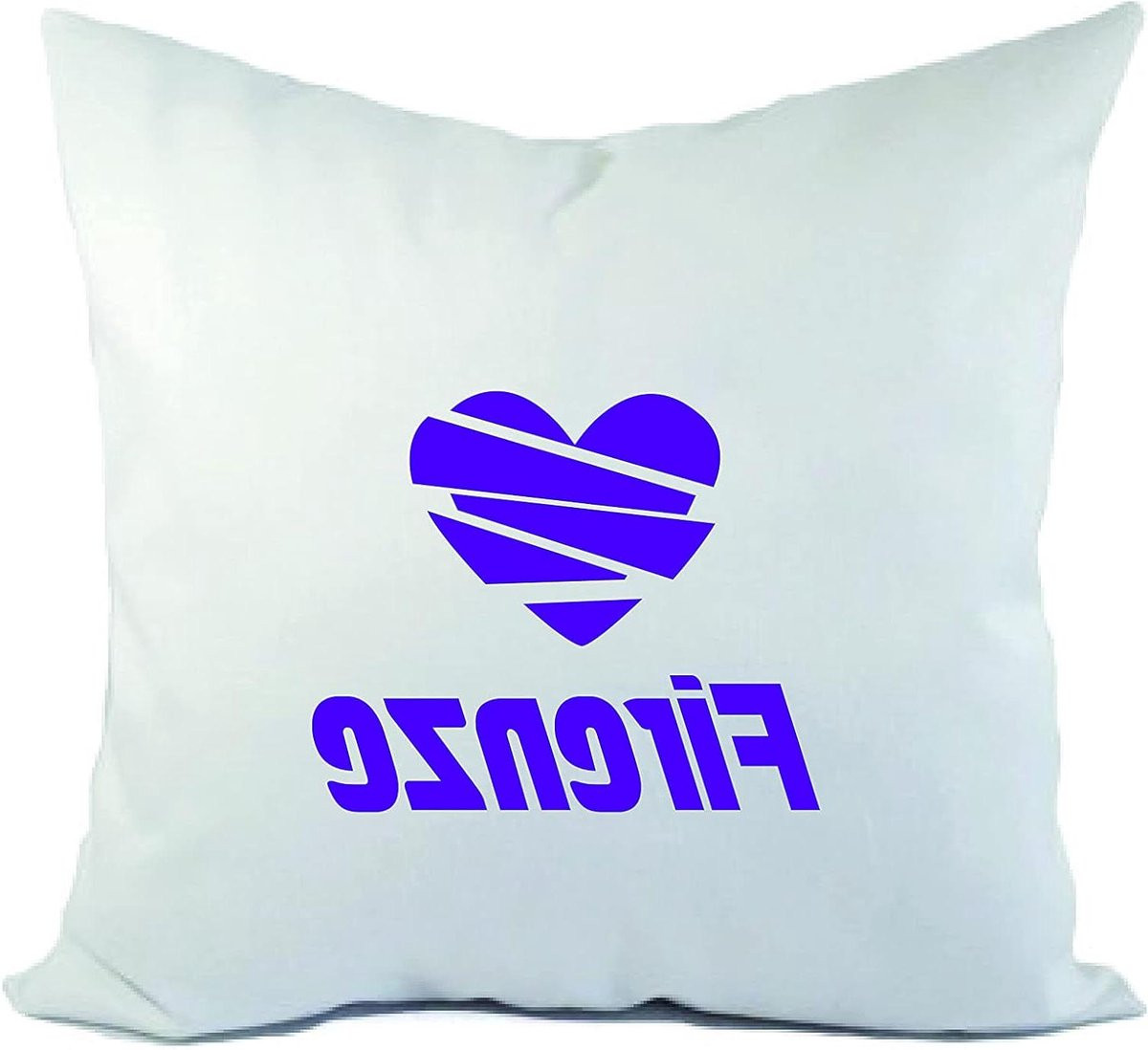 Paars Decoratiekussen met Gebroken Hart Print - 40 x 40 cm