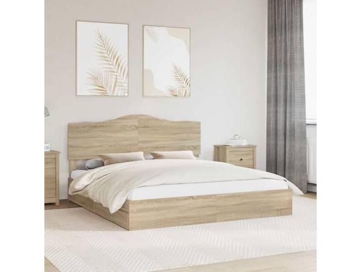 Stauraumbett Holzwerkstoff mit Schubladen modernes Design Bettgestell 180 x Aufbewahrungsbett Sonoma-Eiche 180x200 cm mit Lattenrost und Schubladen Holzwerkstoff Stauraumbett
