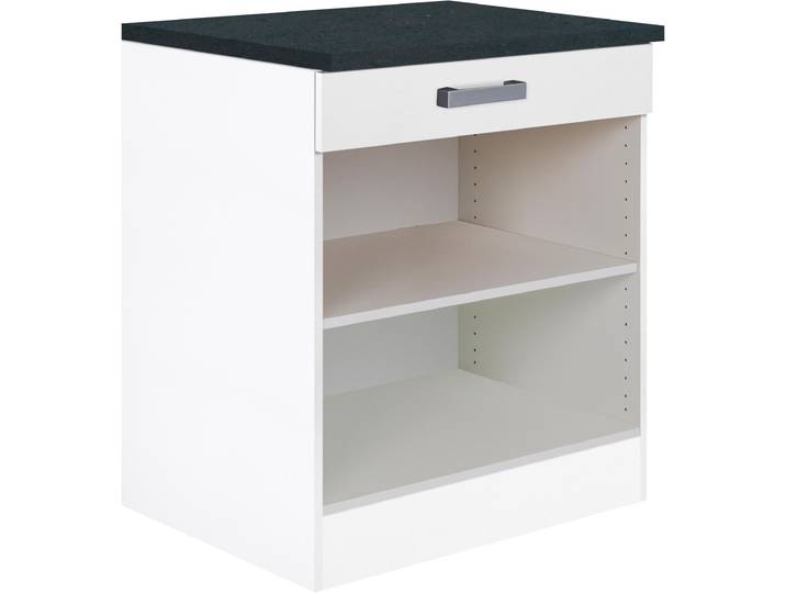 Unterschrank OPTIFIT Elm , weiß (weiß, weiß), B:60cm H:84,8cm T:60cm, Schränke, Unterschrank, Breite 60 cm