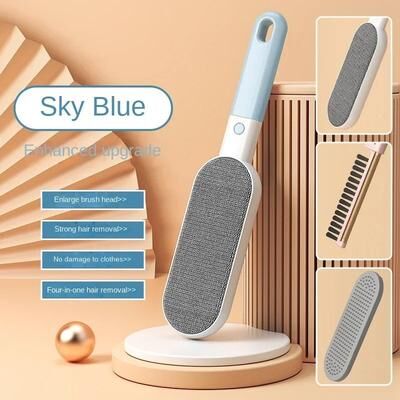 Inspire Select 4 in 1 Pet Hair Remover Roller & Lint Brush For Clothes And Furniture Reusable Pet Hair Remover & Lint Roller Cleaner blue
