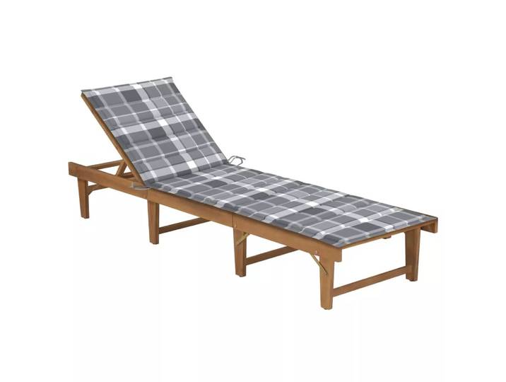 VidaXL - Sonnenliege akazienholz, One Size, Grau