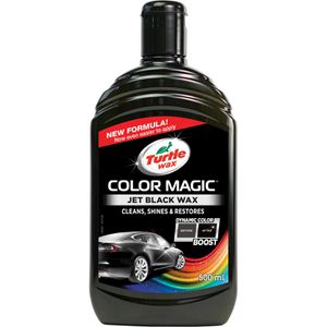 Turtle-Wax Autopolitur 52708 Color Magic Jet Black Wax, mit Versiegelung, für schwarze Lacke, 500 ml