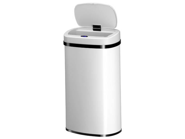 MÜLLEIMER viereckig 60L weiß mit Sensor
