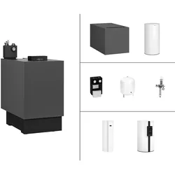 Öl-Brennwert-Paket Vitoladens 300-C 24kW modulierend mit Regelung Vitotronic 200 ADG vitographite VIESSMANN