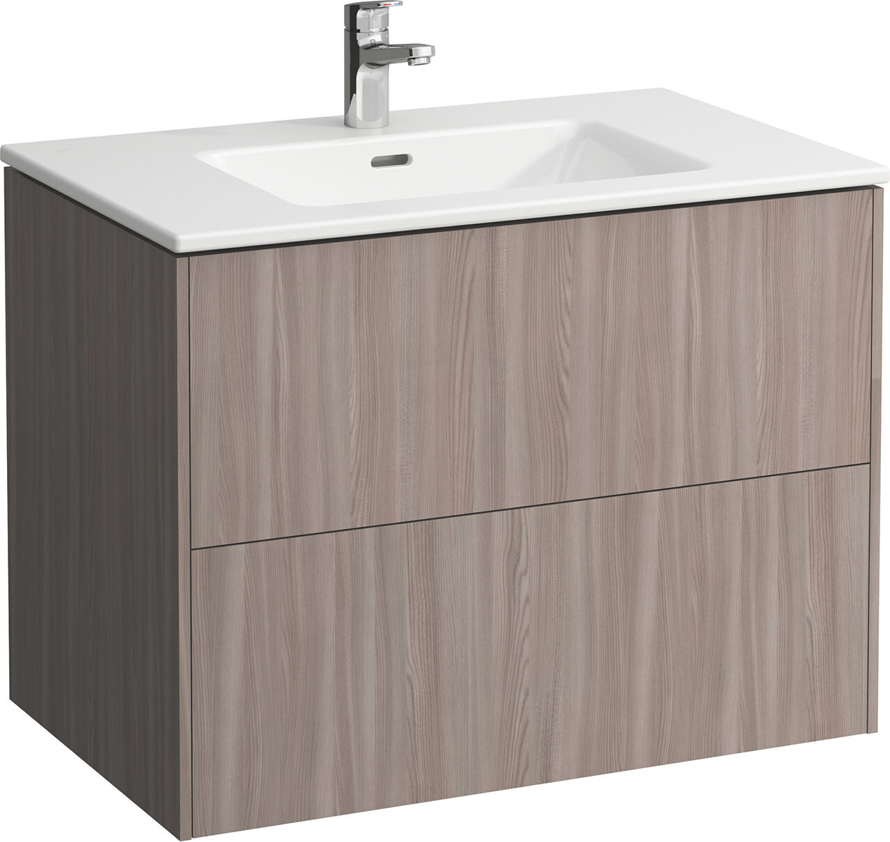 LAUFEN Pro S Vasque à poser avec meuble sous-vasque 80 cm H8649612621041 Ensemble vasque, 80x50cm, 2 tiroirs, orme clair