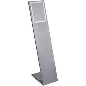 Böttcher-AG Infoständer Planar aus Stahl, silber, A4, 128 cm Höhe