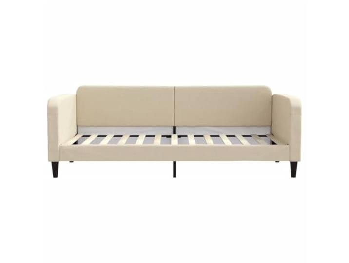 KTHLBRH Schlafsofa mit Matratze weiß 90 x 200 cm aus Kunstleder Struktur aus Holz und Metall, Lattenrost, modernes Design, leicht zu reinigen