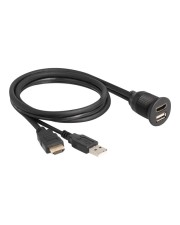 Delock Kabel HDMI-A Stecker und USB 2.0 Typ-A zu Buchse Digital/Daten Digital/Display/Video 1 m (87880)