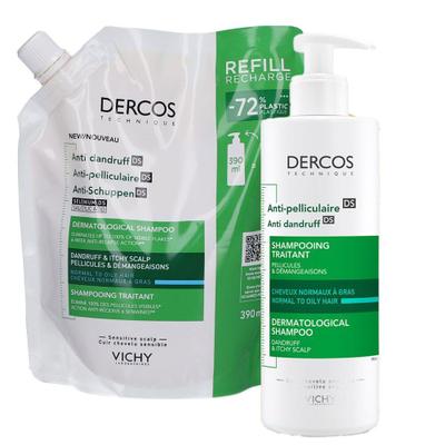 Vichy Dercos Anti-Schuppen Shampoo für normale bis fettige Kopfhaut + Anti-Sc 2x390 ml