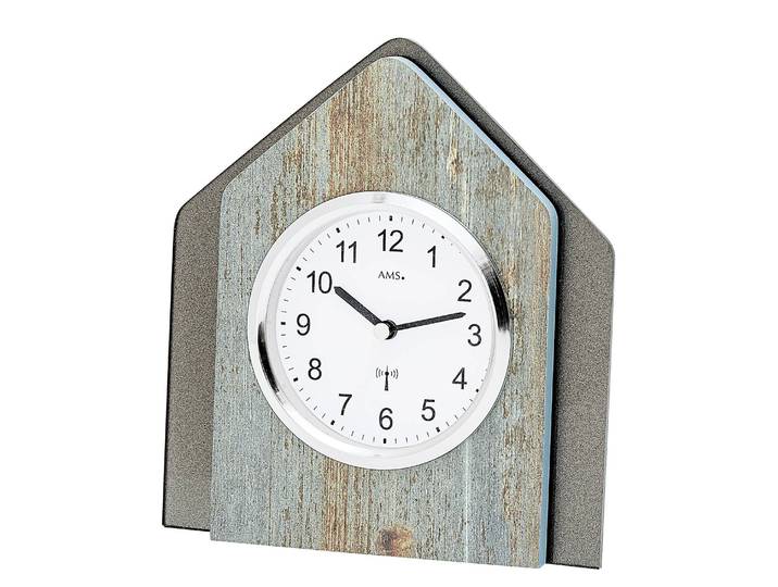 Horloge Kronberg MDF panneau de fibres à densité moyenne enduit 17 x 19 x 5cm Multicolore/Anthracite/Turquoise