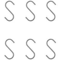 House Doctor S-Haken Snap 6er Set, 3 x 0,5 x 6 cm, silber