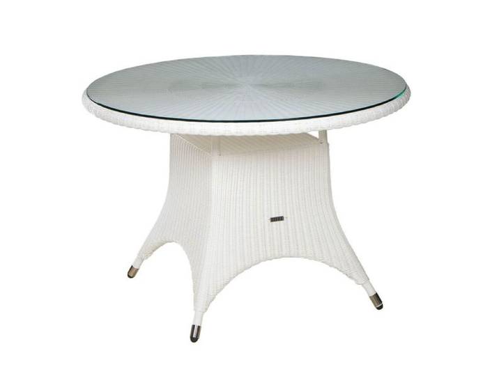 Zebra Hastings Gartentisch Ø110cm Geflecht /Glas