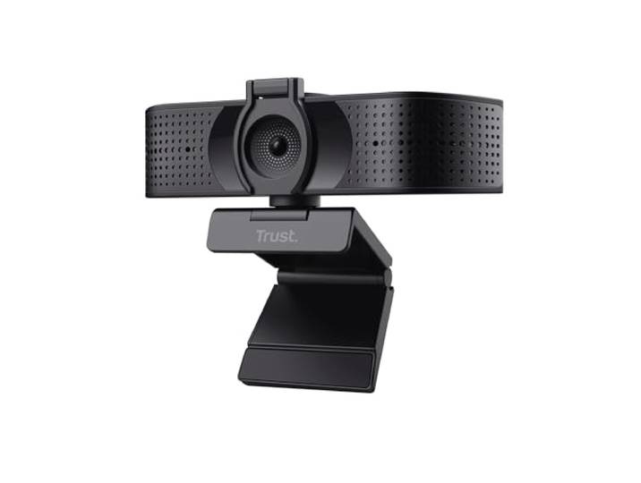 Trust Teza 4K Ultra HD Webcam met 2 Microfoons en Autofocus, Zwart