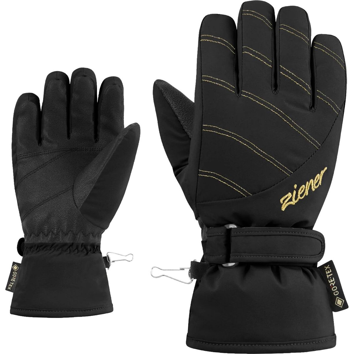 Ziener Lalea-z GTX PR Glove Junior Girls black.gold art (12495) 3 115058-12495-3