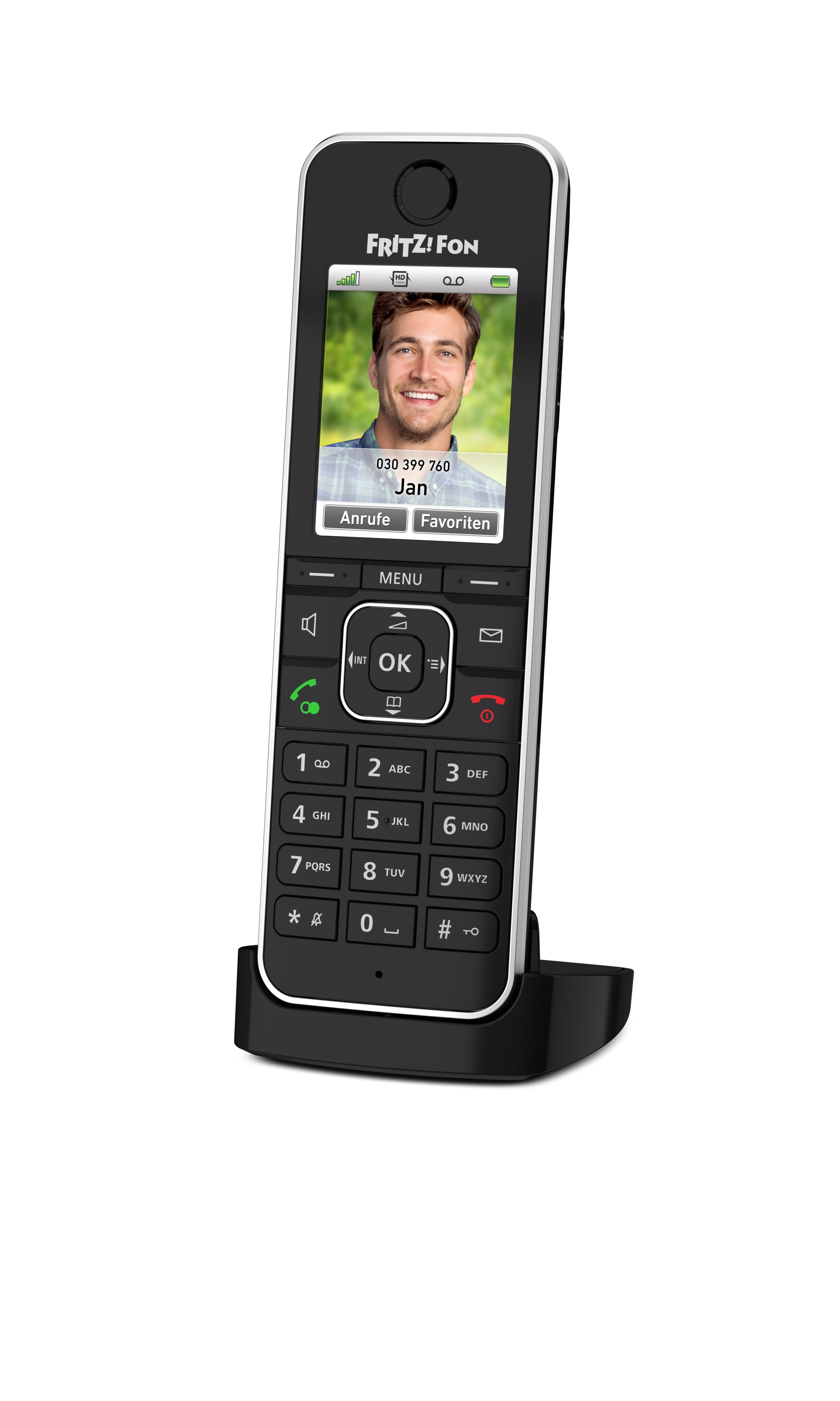FRITZ!Fon C6 Black schnurloses DECT Komforttelefon für FRITZ!Box 20002964
