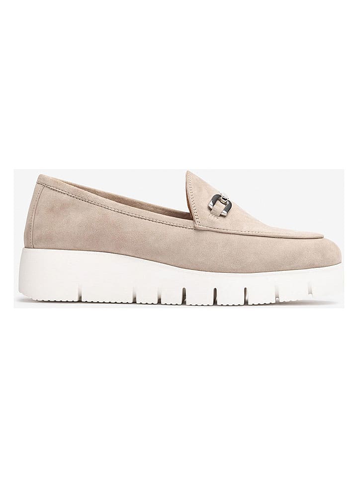 Unisa Leder-Mokassins in Beige - 40