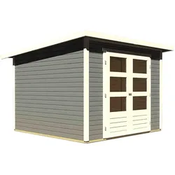 Karibu Gartenhaus Stockach 4 - 19 mm-246 x 246 cm-terragrau