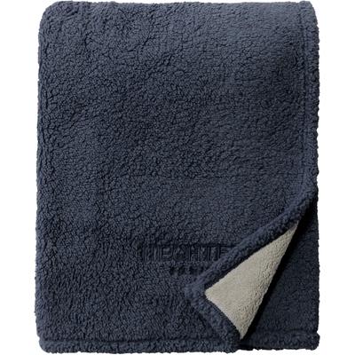 Wohndecke HECHTER PARIS "0238003", blau (marine), B:150cm L:200cm, Polyester, Wohndecken, Wohndecke, Sherpa Wohndecke, Kuscheldecke, superweich, bequem, wohlig warm