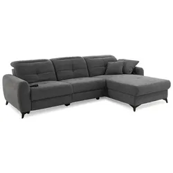Ecksofa mit Funktion Chillout Stoff Grau