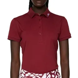 J.Lindeberg Golf Tour Tech Polo Damen dunkelrot