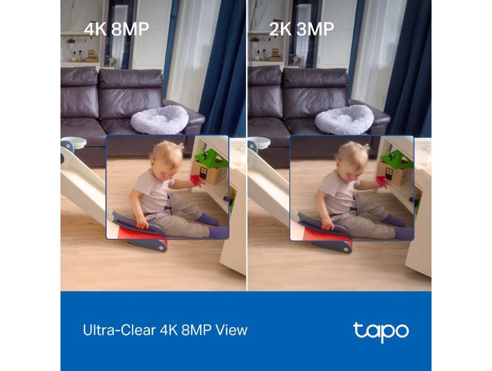 Tapo C260 Beveiligingscamera binnen - 4K 8MP - AI & Nachtzicht – Lokale Opslag
