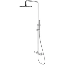 Omnires, Duschbrause, y - doucheset met kraan, diameter 25 cm, chroom