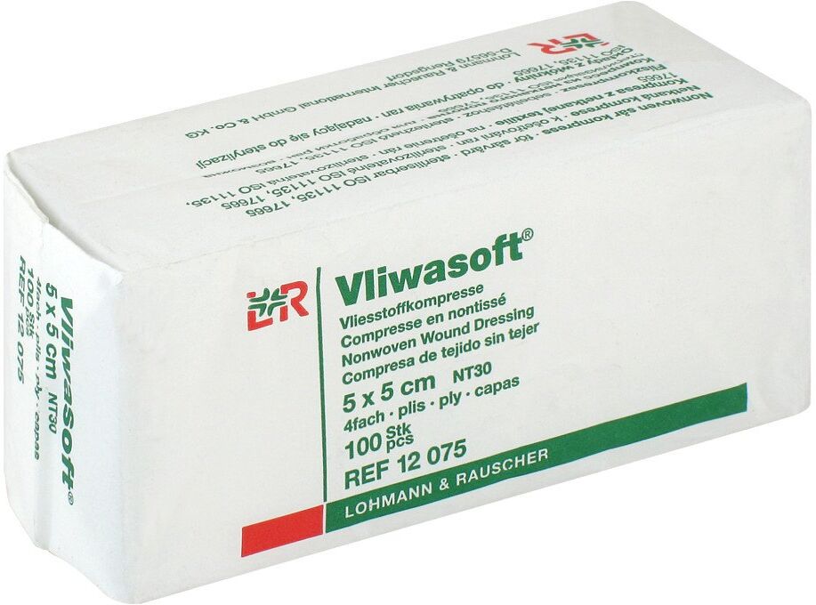 Vliwasoft Vlieskompressen 5x5 cm unsteril 4l.
