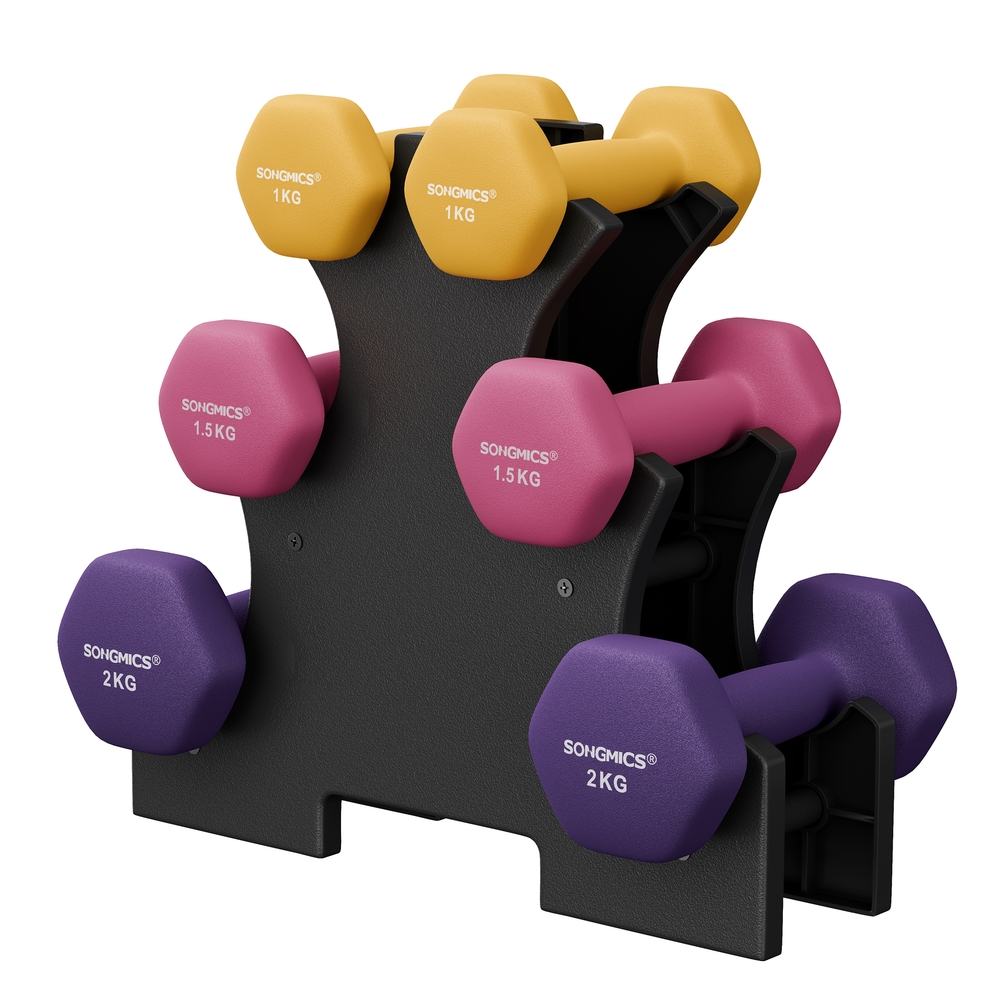 SONGMICS Kurzhantel-Set mit Hantelständer SYL609B02