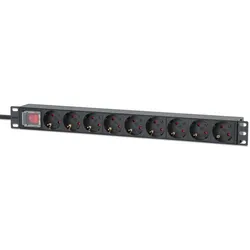 Intellinet 715133 Stromverteilereinheit (PDU) 9 AC-Ausgänge 1U Schwarz