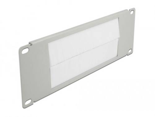 Delock 66535 10 Zoll Netzwerkschrank-Bürstenleiste Grau
