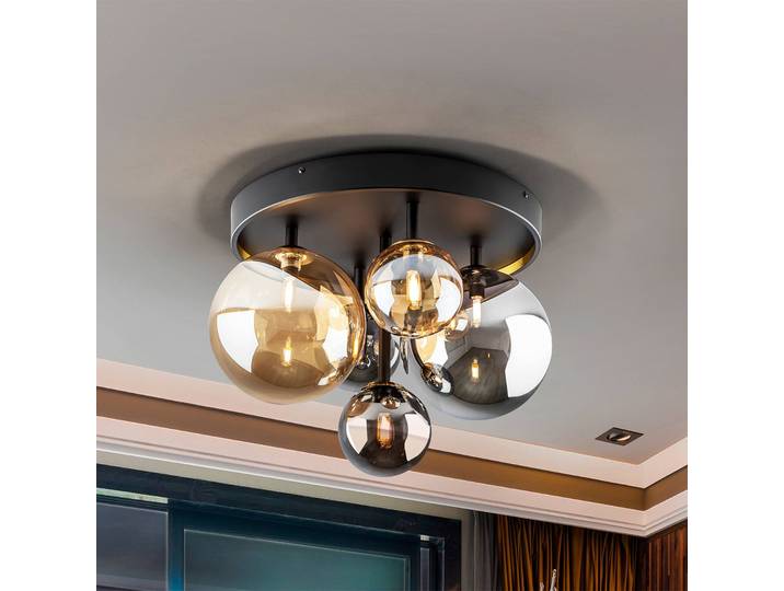 Schuller Valencia LED Deckenleuchte Dark, Multicolour, für Wohn- / Esszimmer, Glas