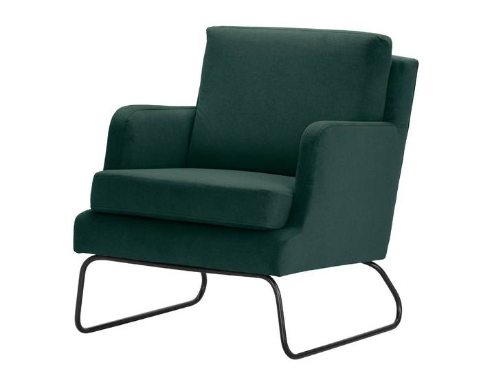 Fauteuil Kopu I Bleu/Bleu pétrole Microfibre Sela 69 x 74 x 80cm