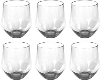 Abode Homewares Angle Acrylic Stemless Wine Glass - 18 oz - Set of 6