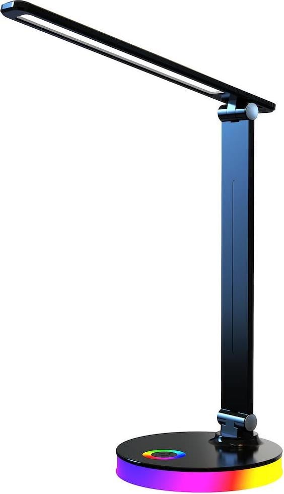BRUNO Milagro Moderne zwarte LED bureaulamp met RGB-touchpaneel en verstelbare kleur, 5W