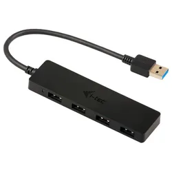i-tec USB HUB 4 port USB 3.0 passiv ohne Netzadapter schwarz