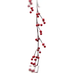 Christmas Decorations 1,3m Künstliche Beerengirlande 10cm mit roten Beeren Weihnachtsgirlande Kunstgirlande Dekogirlande Winterdeko Weihnachtsdeko